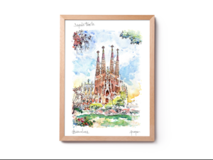 Sagrada-Familia-Gaudi-drawing-Barcelona