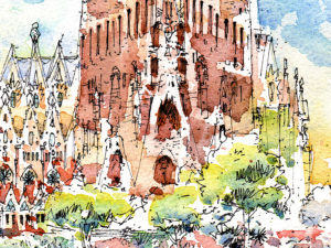 Sagrada-Familia-Gaudi-drawing-Barcelona