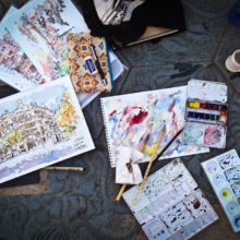 La-Pedrera-Edifici-Gaudi-drawing-Barcelona La-Pedrera-Edifici-Gaudi-drawing-Barcelona