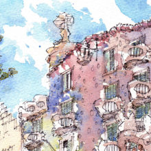 Casa-Batllo-Gaudi-watercolor-print-Barcelona