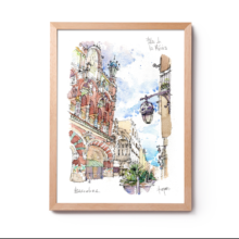 010-Palau-de-la-Musica-Edifici-drawing-BarcelonaPalau-de-la-Musica-Edifici-watercolor-print-Barcelona Palau-de-la-Musica-Edifici-watercolor-print-Barcelona
