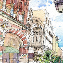 Palau-de-la-Musica-Edifici-watercolor-print-Barcelona Palau-de-la-Musica-Edifici-watercolor-print-Barcelona