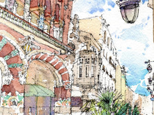 Palau-de-la-Musica-Edifici-watercolor-print-Barcelona