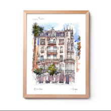 011-Casa-Fuster-drawing-BarcelonaCasa-Fuster-watercolor-print-Barcelona Casa-Fuster-watercolor-print-Barcelona
