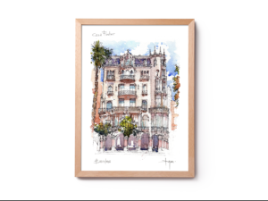 Casa-Fuster-watercolor-print-Barcelona