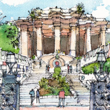 Park-Guell-Gaudi-watercolor-print-Barcelona
