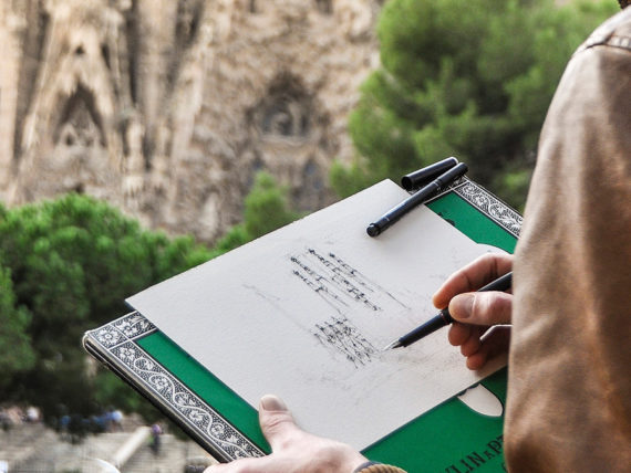 Sagrada-Familia-Landscape-watercolor-print-Gaudi-drawing-Barcelona Sagrada-Familia-Landscape-watercolor-print-Gaudi-drawing-Barcelona