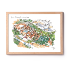 021-Poble-Espanyol-Pano-drawing-BarcelonaPoble-Espanyol-watercolor-drawing-drawing-Barcelona Poble-Espanyol-watercolor-drawing-drawing-Barcelona