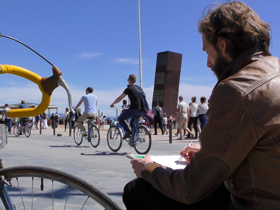 La-Barceloneta-Escultura-watercolor-drawing-drawing-Barcelona La-Barceloneta-Escultura-watercolor-drawing-drawing-Barcelona