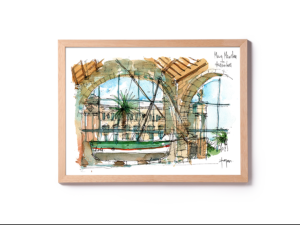 museu-maritim-drawing-barcelona-watercolor-print