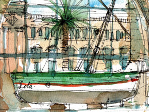 museu-maritim-drawing-barcelona-watercolor-print