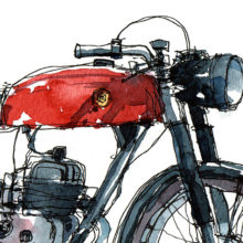Museu-del-Disseny-Montesa-drawing-Barcelona-watercolor-print