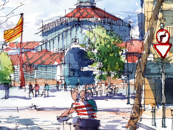 Mercat-del-Born-Barcelona-watercolor-print