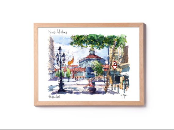 Mercat-del-Born-Barcelona-watercolor-print