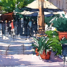 Barri-Gotic-Museu-Mares-drawing-Barcelona-watercolor-print Barri-Gotic-Museu-Mares-drawing-Barcelona-watercolor-print