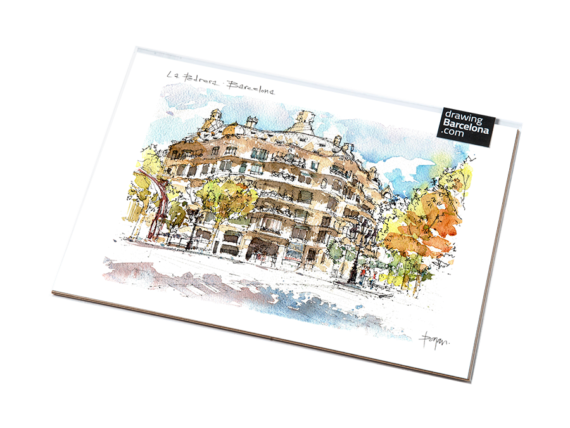 La-Pedrera-Edifici-Gaudi-drawing-Barcelona La-Pedrera-Edifici-Gaudi-drawing-Barcelona