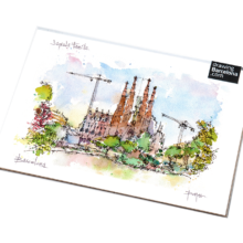 Sagrada-Familia-Landscape-watercolor-print-Gaudi-drawing-Barcelona Sagrada-Familia-Landscape-watercolor-print-Gaudi-drawing-Barcelona