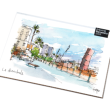 La-Barceloneta-Escultura-watercolor-drawing-drawing-Barcelona La-Barceloneta-Escultura-watercolor-drawing-drawing-Barcelona