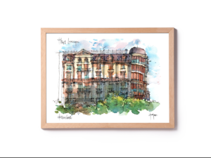 plaça-lesseps-watercolor-print