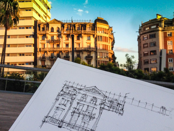 plaça-lesseps-watercolor-print