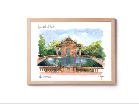 laberint horta Barcelona watercolor prints