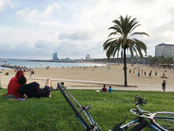 Barceloneta-Skyline-Barcelona-Original-Watercolor Barceloneta-Skyline-Barcelona-Original-Watercolor