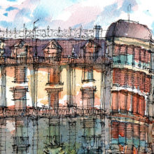 plaça-lesseps-watercolor-print