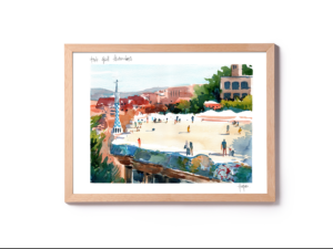 Park-Guell-Gaudi-drawing-Barcelona