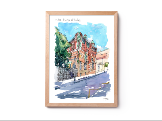 Casa-Vicens-Gaudi-drawing-Barcelona-watercolor-print