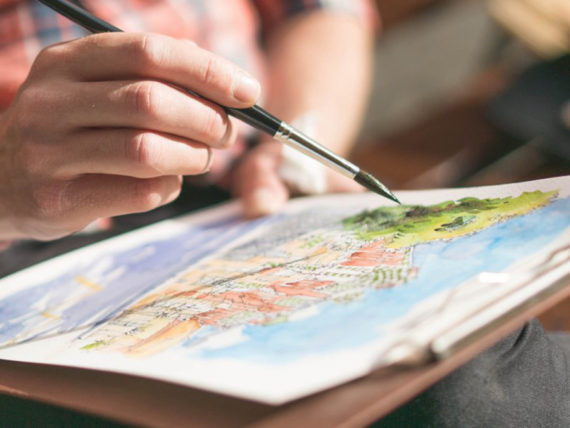 Casa-Vicens-Gaudi-drawing-Barcelona-watercolor-print