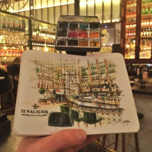 el-nacional-drawing-Barcelona watercolor-print el-nacional-drawing-Barcelona watercolor-print