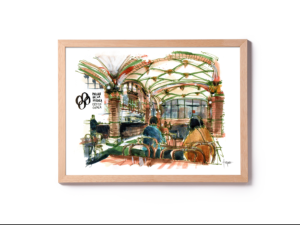 palau-de-la-musica-drawing-Barcelona watercolor-print
