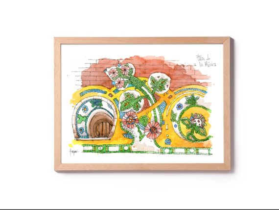 palau-de-la-musica-mosaic-drawing-Barcelona-watercolor-print palau-de-la-musica-mosaic-drawing-Barcelona-watercolor-print