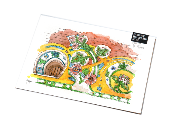 palau-de-la-musica-mosaic-drawing-Barcelona-watercolor-print palau-de-la-musica-mosaic-drawing-Barcelona-watercolor-print