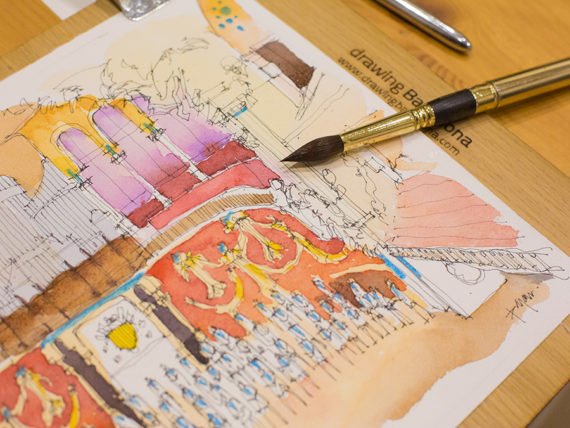 palau-de-la-musica-orfeo-drawing-Barcelona-watercolor-print