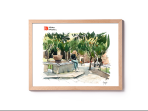 jardins-biblioteca-de-catalunya-drawing-barcelona-drawing-barcelona-watercolor-print