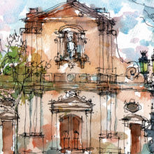 barceloneta-church-print-drawing-barcelona