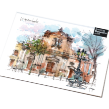 barceloneta-church-print-drawing-barcelona
