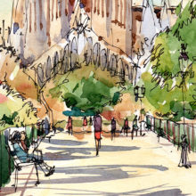 Sagrada Familia Naixement Barcelona watercolor prints