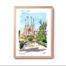 Sagrada Familia Naixement Barcelona watercolor prints