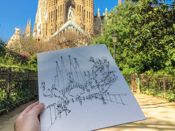 Sagrada Familia Naixement Barcelona watercolor prints