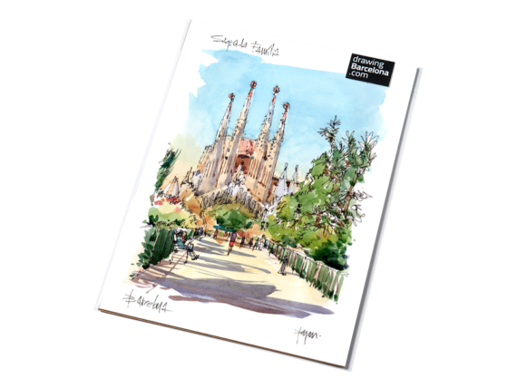 Sagrada Familia Naixement Barcelona watercolor prints