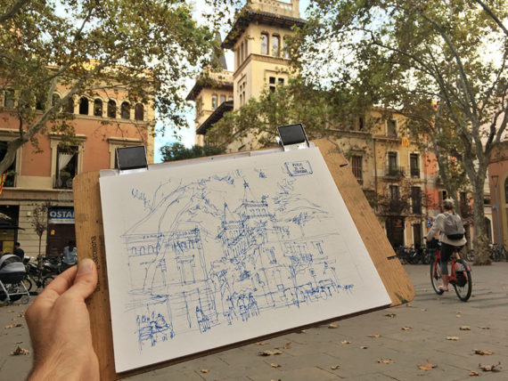 Virreina-tardor-drawing-barcelona-watercolor-print