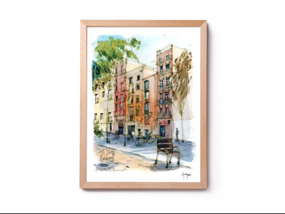 pl.vicenç-martorell-drawing-barcelona-watercolor-print