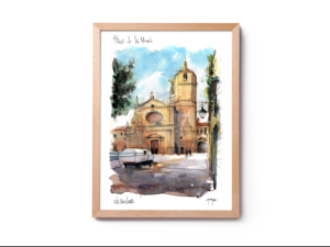 pl-de-la-merce-drawing-barcelona-watercolor-print