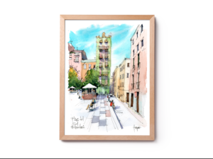 plaça-del-sol-drawing-barcelona-watercolor-print