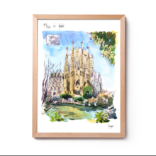 sagrada-familia-placa-de-gaudi-barcelona-print-watercolor sagrada-familia-placa-de-gaudi-barcelona-print-watercolor
