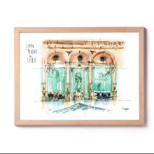 Liceu-salo-miralls-drawing-barcelona-watercolor-print