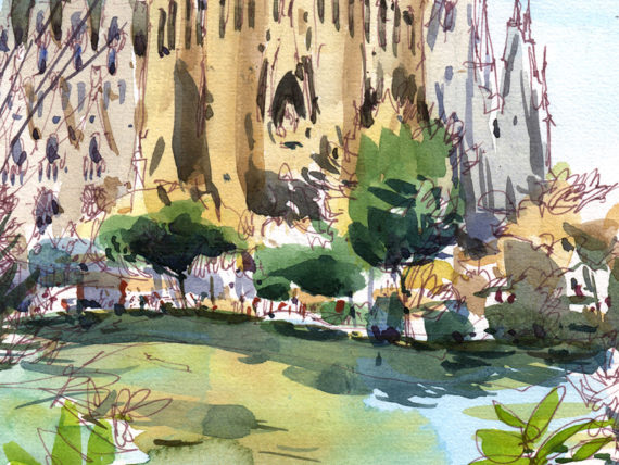 sagrada-familia-placa-de-gaudi-barcelona-Original-watercolorsagrada-familia-placa-de-gaudi-barcelona-print-watercolor sagrada-familia-placa-de-gaudi-barcelona-print-watercolor