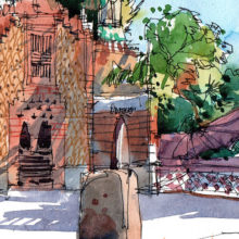 pavellons-guell-watercolor-prints-1
